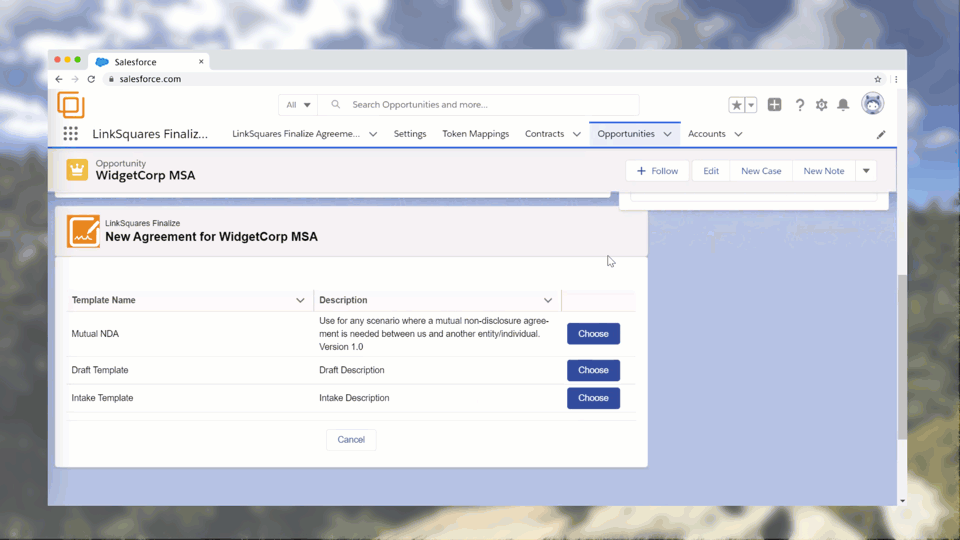 Linksquares seamlessly integrates with Salesforce